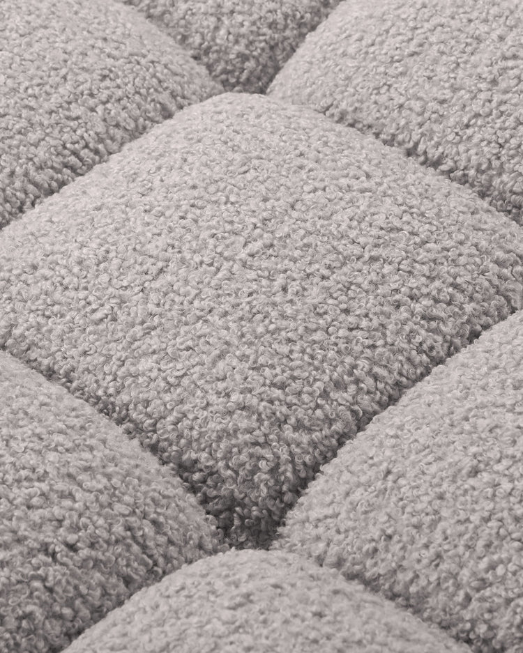 PolsterOase Modulsofa – Selene Ecksofa 3-Sitzer XL in Bouclé, 285 x 160 cm, Grau – Ansicht 6
