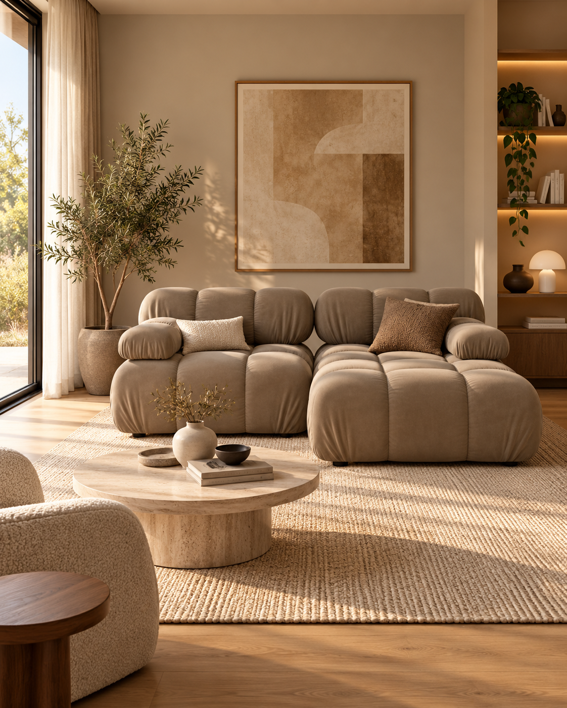 PolsterOase Modulsofa – Selene Ecksofa aus Samt, Zweisitzer, 190 cm – zusätzliche Produktansicht
