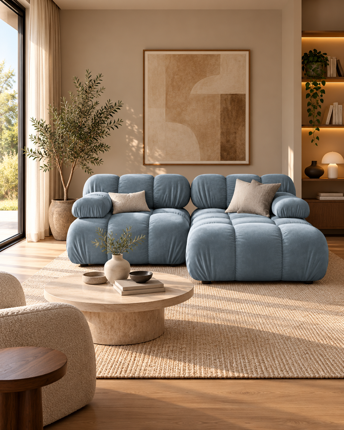 PolsterOase Modulsofa – Selene Ecksofa aus Samt, Zweisitzer, 190 cm – zusätzliche Produktansicht