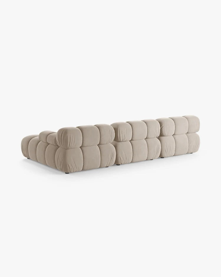 PolsterOase Modulsofa - Selene Ecksofa XL aus Samt, Dreisitzer, 285 × 160 cm – Ansicht 16