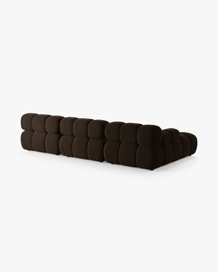 PolsterOase Modulsofa - Selene Ecksofa XL aus Samt, Dreisitzer, 285 × 160 cm – Ansicht 28