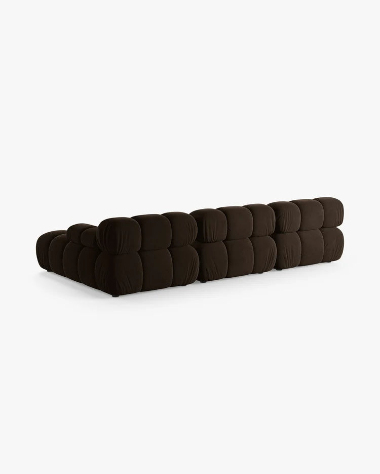 PolsterOase Modulsofa - Selene Ecksofa XL aus Samt, Dreisitzer, 285 × 160 cm – Ansicht 32
