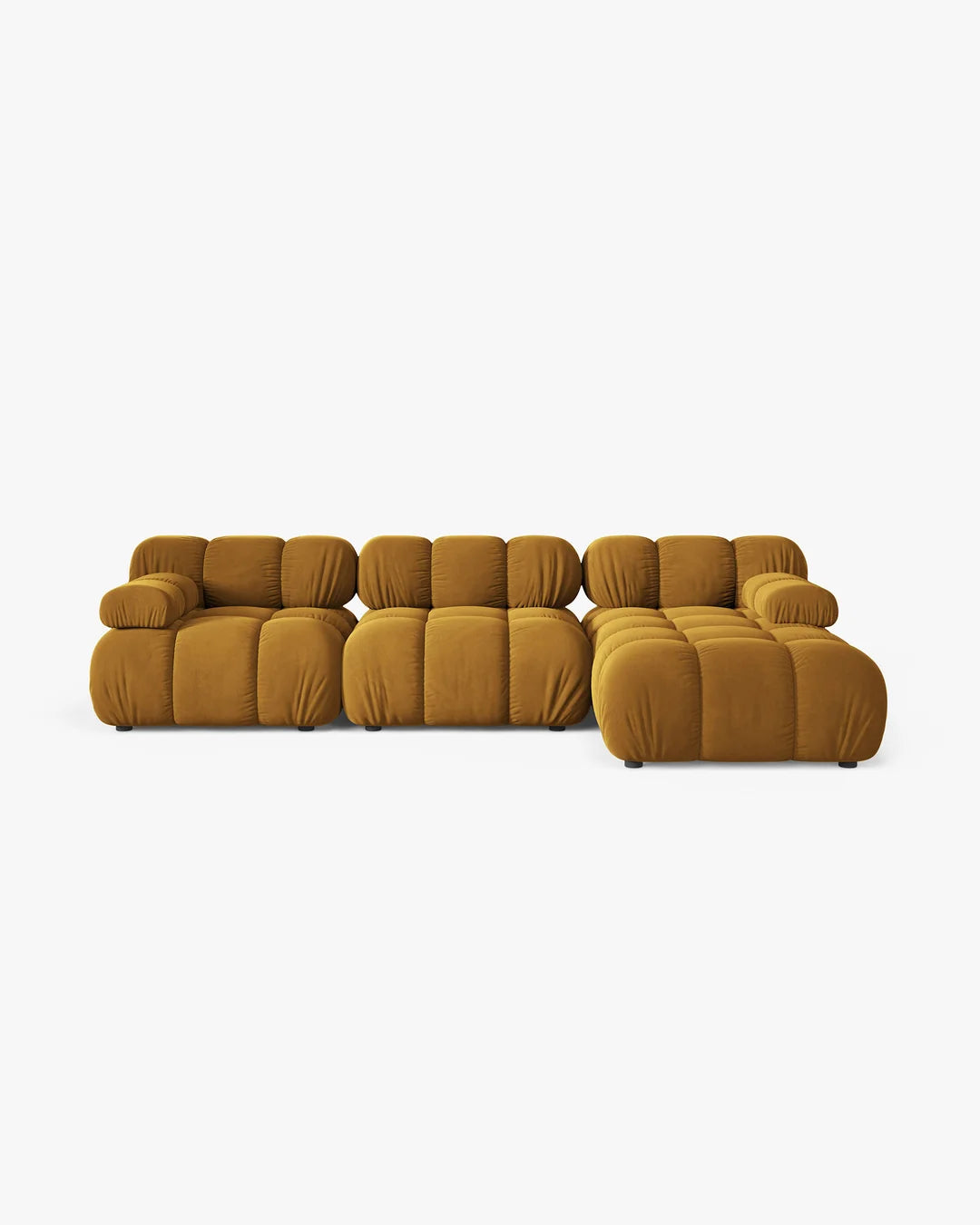PolsterOase Modulsofa - Selene Ecksofa XL aus Samt, Dreisitzer, 285 × 160 cm – Ansicht 38