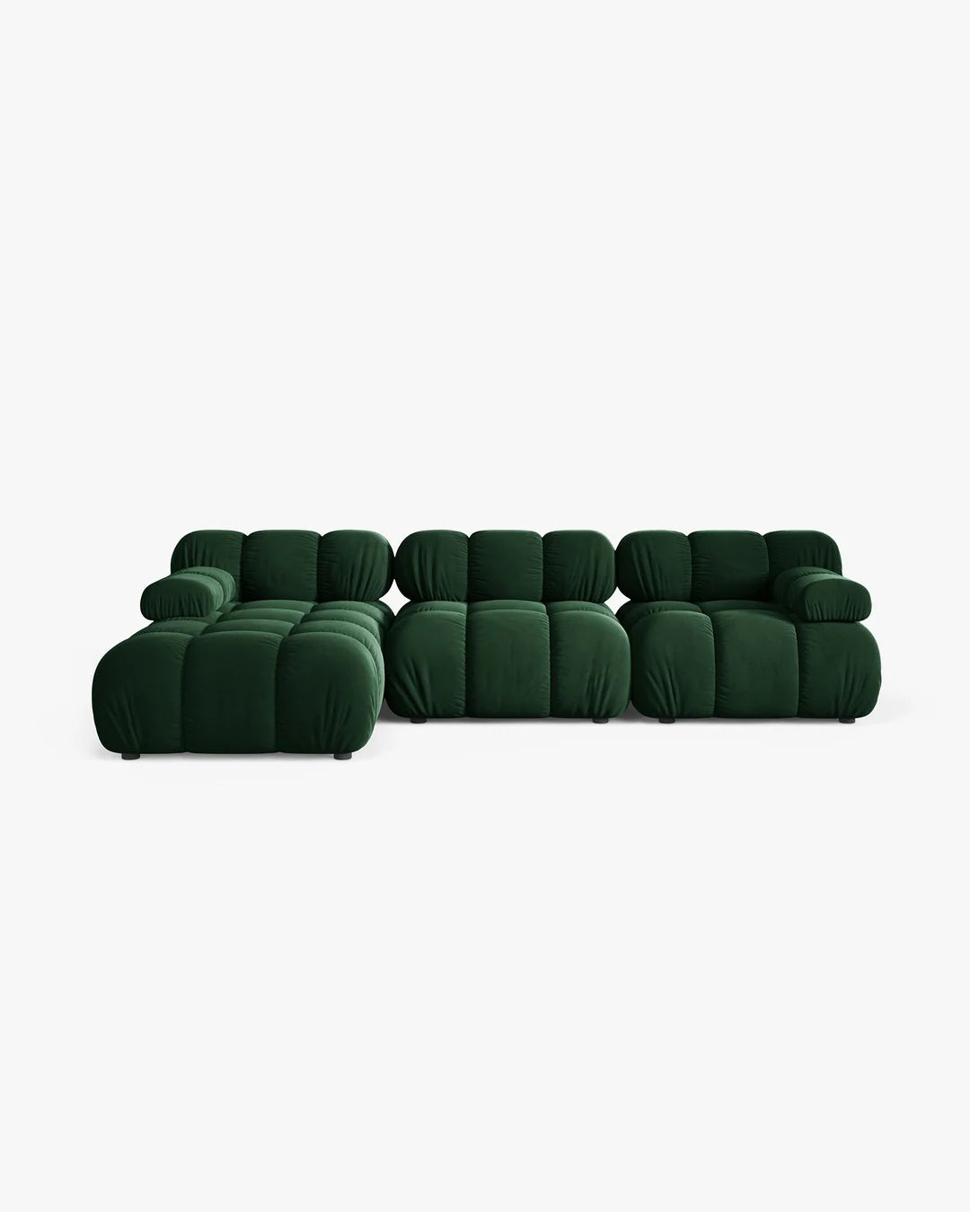 PolsterOase Modulsofa - Selene Ecksofa XL aus Samt, Dreisitzer, 285 × 160 cm – Ansicht 42