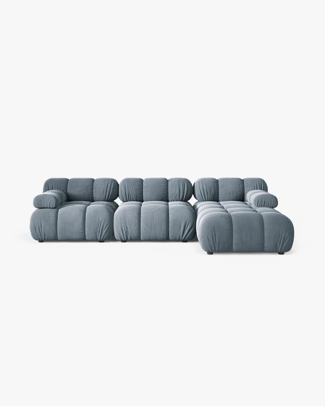 PolsterOase Modulsofa - Selene Ecksofa XL aus Samt, Dreisitzer, 285 × 160 cm – Ansicht 54