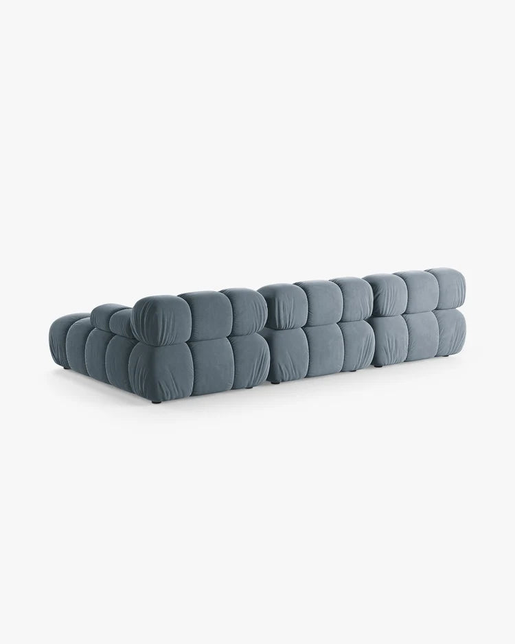 PolsterOase Modulsofa - Selene Ecksofa XL aus Samt, Dreisitzer, 285 × 160 cm – Ansicht 56