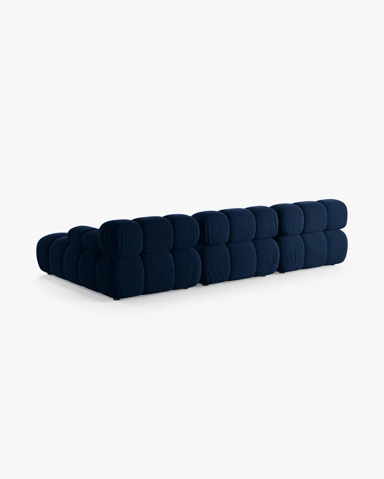 PolsterOase Modulsofa - Selene Ecksofa XL aus Samt, Dreisitzer, 285 × 160 cm – Ansicht 63