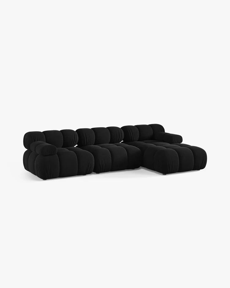 PolsterOase Modulsofa - Selene Ecksofa XL aus Samt, Dreisitzer, 285 × 160 cm – Ansicht 70