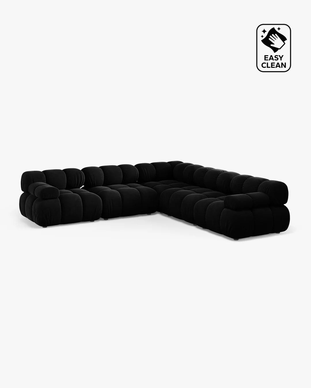 PolsterOase Modulsofa - Selene Ecksofa aus Samt, Fünfsitzer, 285 cm – Ansicht 02