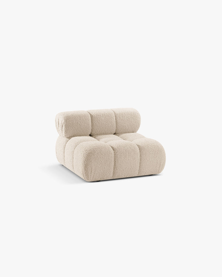 PolsterOase Modulsofa – Selene Mittelmodul in Bouclé, 94 cm Breite, Beige – Ansicht 3
