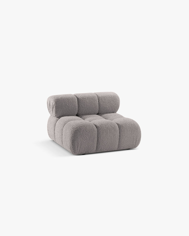 PolsterOase Modulsofa – Selene Mittelmodul in Bouclé, 94 cm Breite, Grau – Ansicht 3