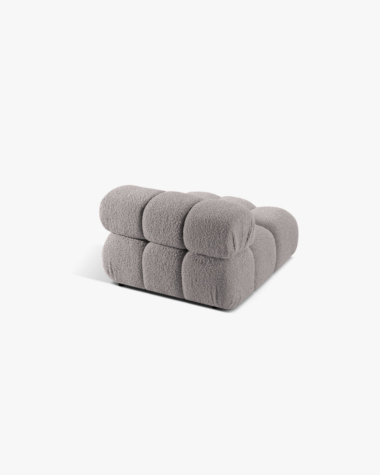 PolsterOase Modulsofa – Selene Mittelmodul in Bouclé, 94 cm Breite, Grau – Ansicht 4