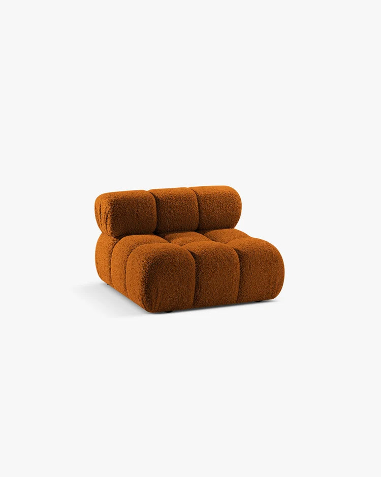 PolsterOase Modulsofa – Selene Mittelmodul in Bouclé, 94 cm Breite, Kupfer – Ansicht 3