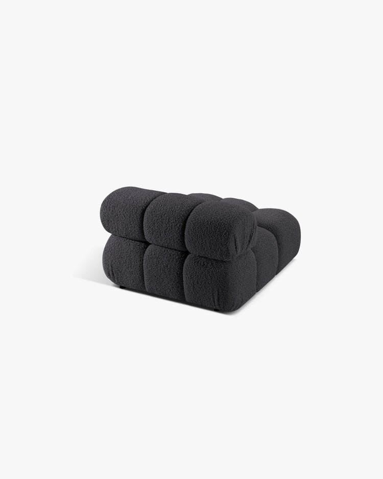 PolsterOase Modulsofa – Selene Mittelmodul in Bouclé, 94 cm Breite, Schwarz – Ansicht 4