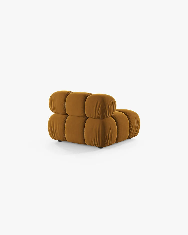 PolsterOase Modulsofa – Selene Mittelmodul in Samt, 94 cm Breite, Gelb – Ansicht 4