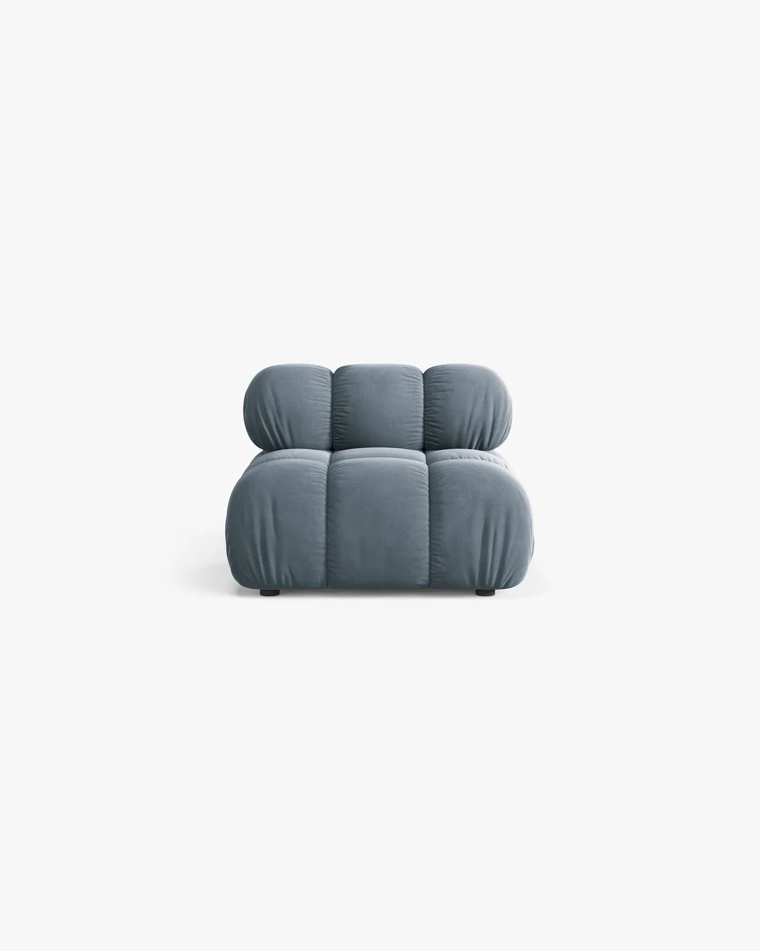 PolsterOase Modulsofa – Selene Mittelmodul in Samt, 94 cm Breite, Hellblau – Ansicht 1