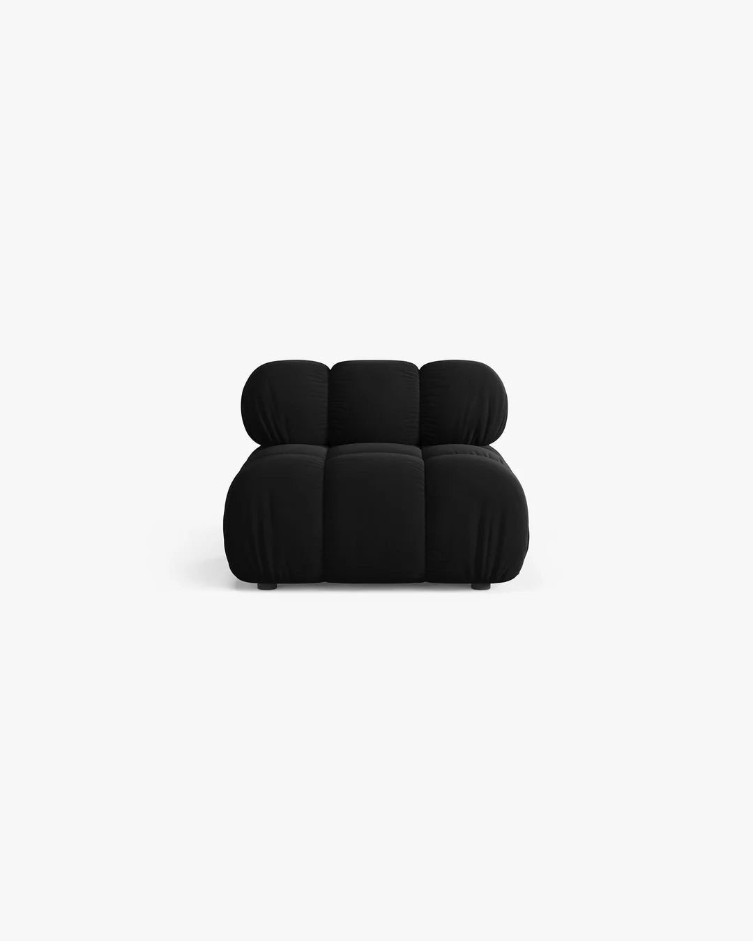 PolsterOase Modulsofa – Selene Mittelmodul in Samt, 94 cm Breite, Schwarz – Ansicht 1