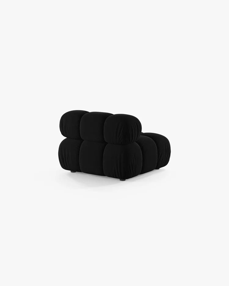 PolsterOase Modulsofa – Selene Mittelmodul in Samt, 94 cm Breite, Schwarz – Ansicht 4