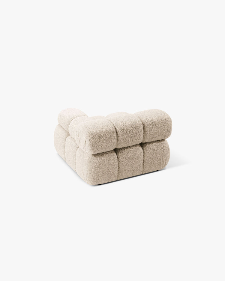 PolsterOase Modulsofa – Selene Modul mit Armlehne in Bouclé, 94 cm Breite, Beige – Rechts – Ansicht 4