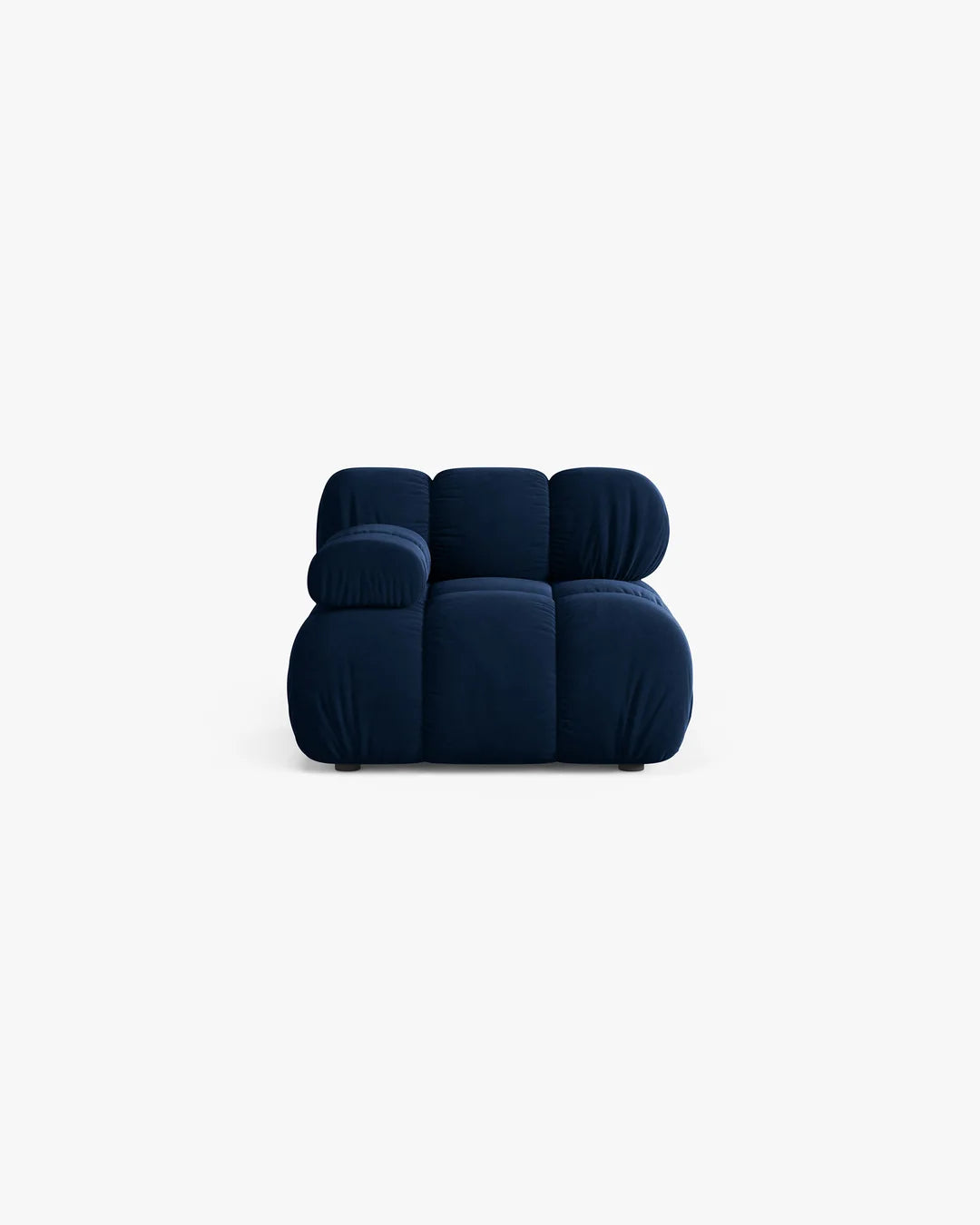 PolsterOase Modulsofa – Selene Modul mit Armlehne in Samt, 94 cm Breite, Königsblau – Links – Ansicht 1