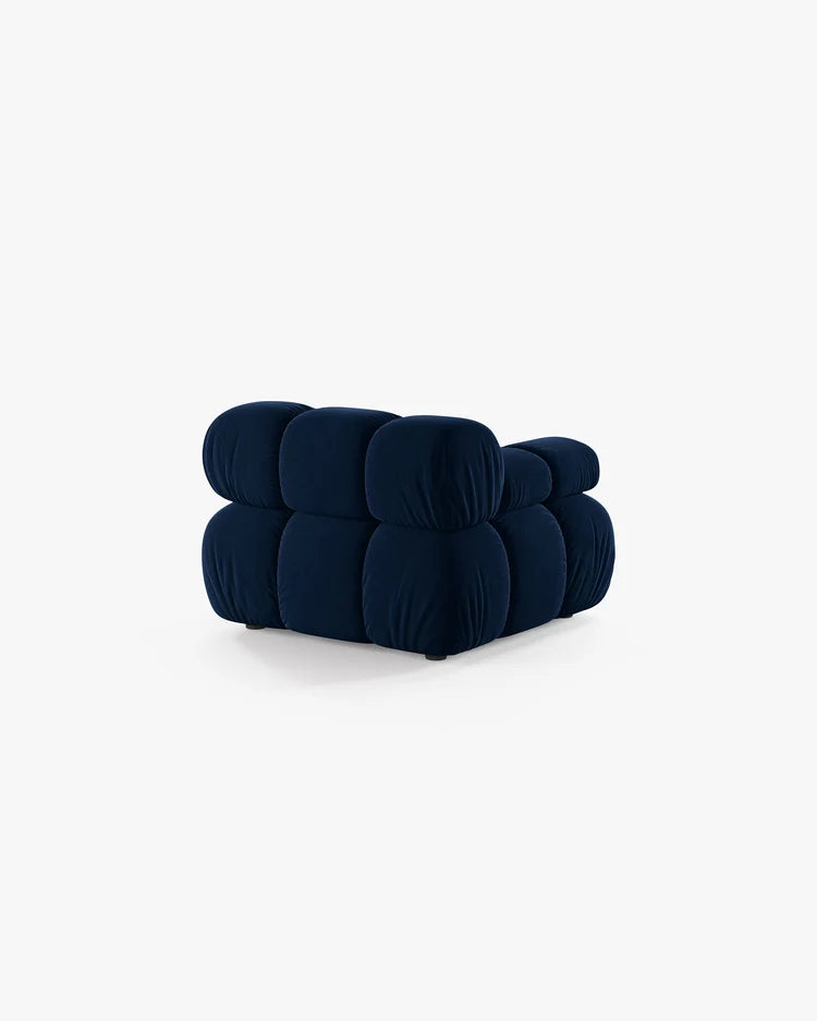 PolsterOase Modulsofa – Selene Modul mit Armlehne in Samt, 94 cm Breite, Königsblau – Links – Ansicht 4
