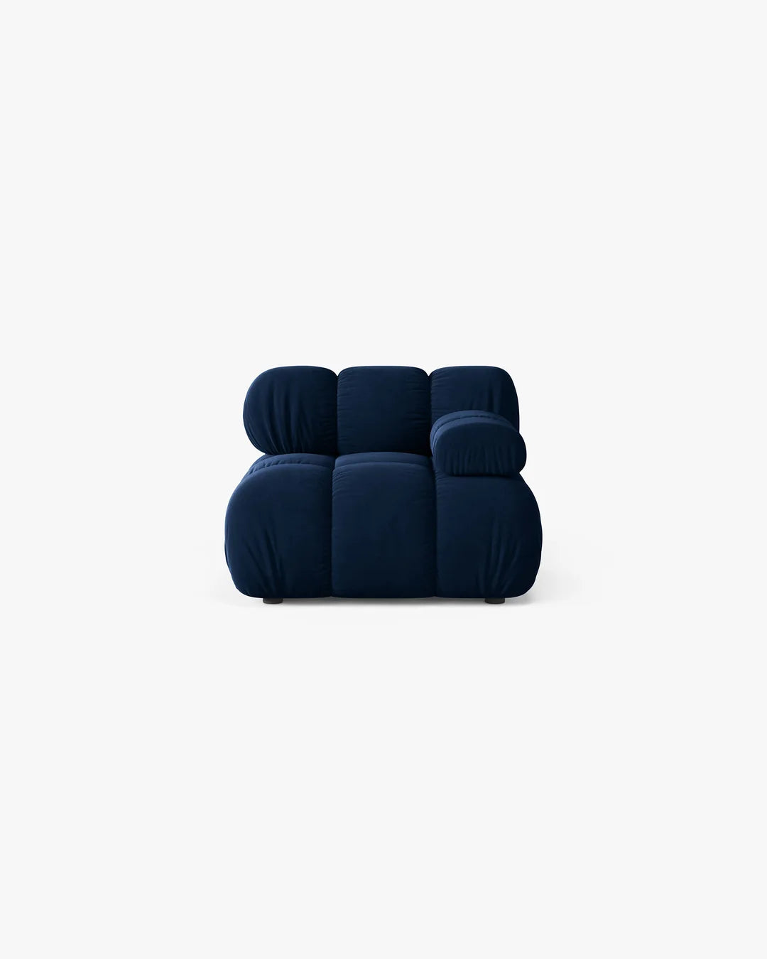 PolsterOase Modulsofa – Selene Modul mit Armlehne in Samt, 94 cm Breite, Königsblau – Rechts – Ansicht 1