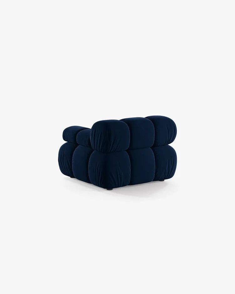 PolsterOase Modulsofa – Selene Modul mit Armlehne in Samt, 94 cm Breite, Königsblau – Rechts – Ansicht 4