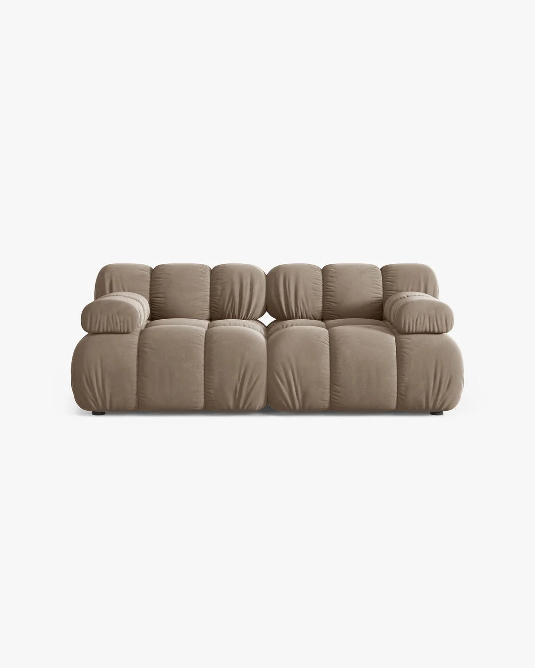 PolsterOase Modulsofa – Selene Sofa 2-Sitzer in Samt, 190 cm Breite, Cappuccino – Ansicht 1