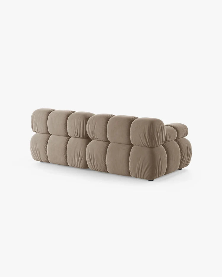 PolsterOase Modulsofa – Selene Sofa 2-Sitzer in Samt, 190 cm Breite, Cappuccino – Ansicht 4