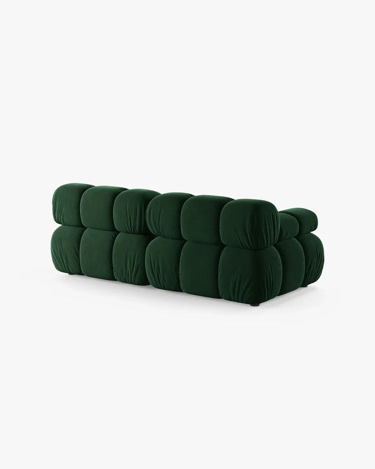 PolsterOase Modulsofa – Selene Sofa 2-Sitzer in Samt, 190 cm Breite, Flaschengrün – Ansicht 4
