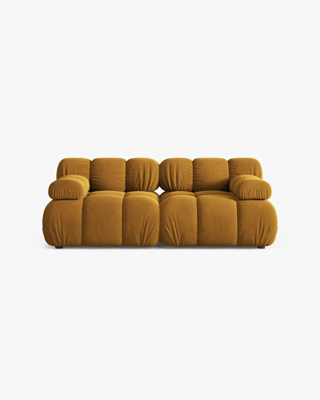 PolsterOase Modulsofa – Selene Sofa 2-Sitzer in Samt, 190 cm Breite, Gelb – Ansicht 1