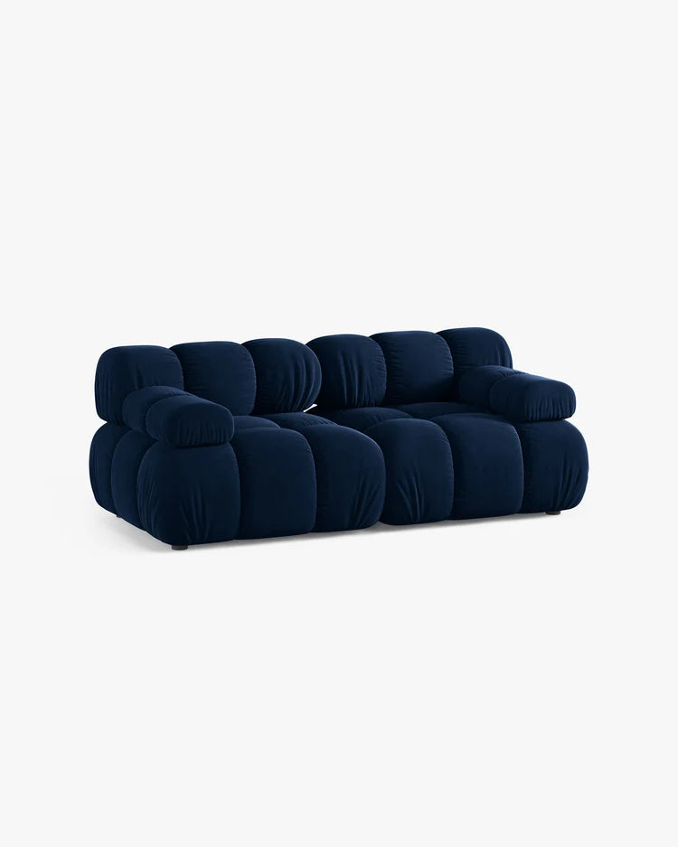 PolsterOase Modulsofa – Selene Sofa 2-Sitzer in Samt, 190 cm Breite, Königsblau – Ansicht 3