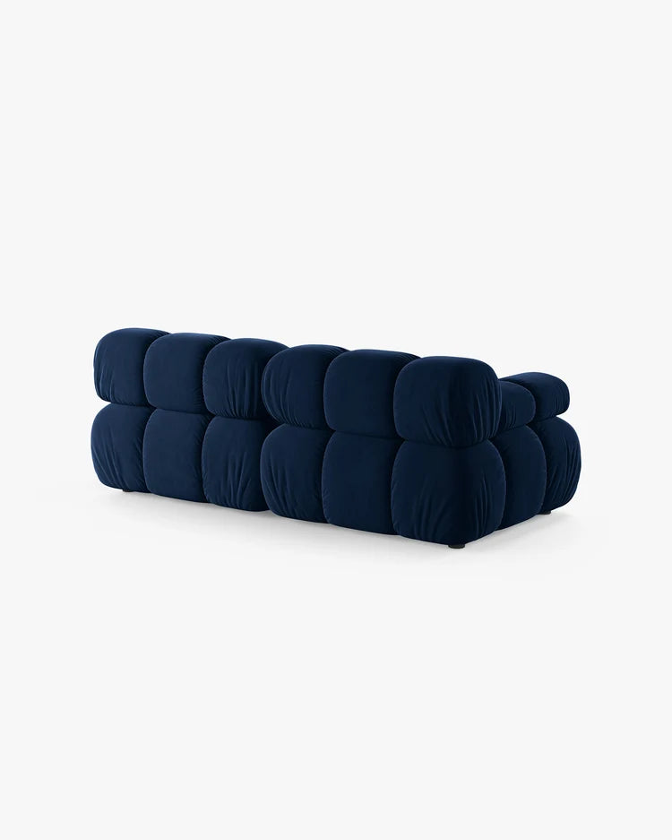 PolsterOase Modulsofa – Selene Sofa 2-Sitzer in Samt, 190 cm Breite, Königsblau – Ansicht 4