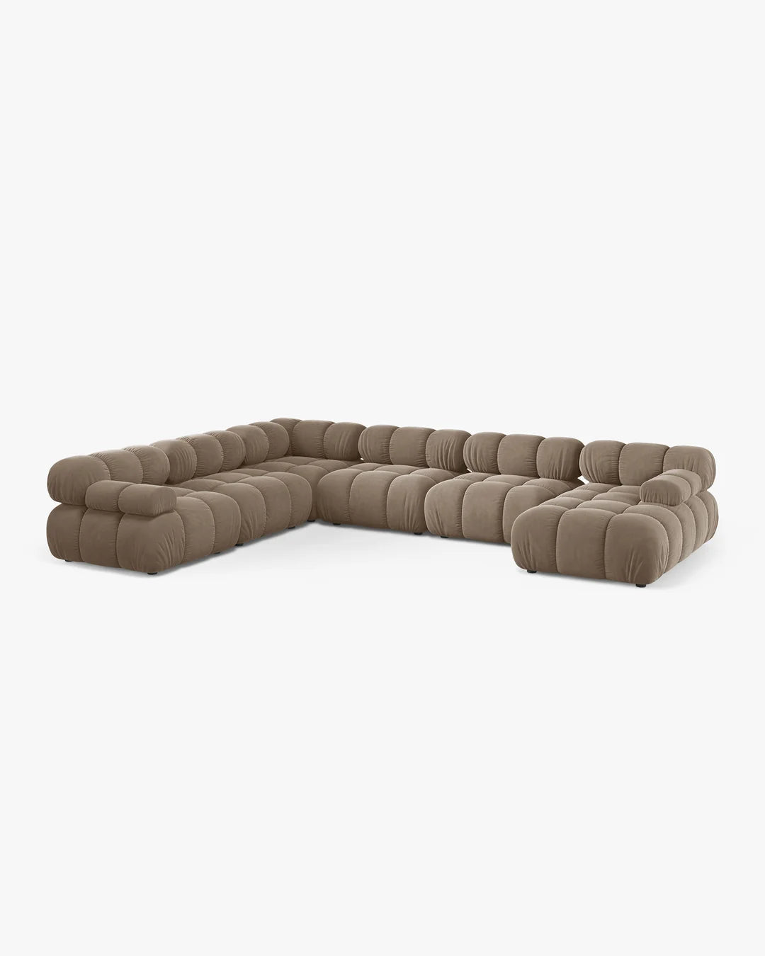 PolsterOase Modulsofa - Selene Wohnlandschaft aus Samt, Sechssitzer, 380 cm – Ansicht 01