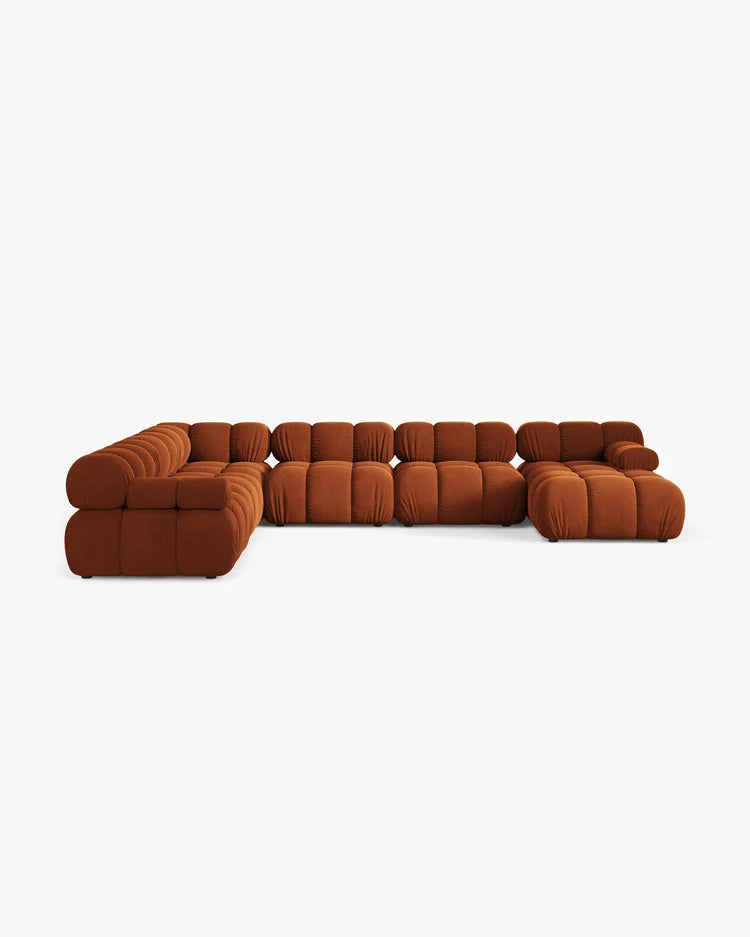 PolsterOase Modulsofa - Selene Wohnlandschaft aus Samt, Sechssitzer, 380 cm – Ansicht 03