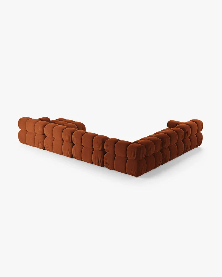 PolsterOase Modulsofa - Selene Wohnlandschaft aus Samt, Sechssitzer, 380 cm – Ansicht 04