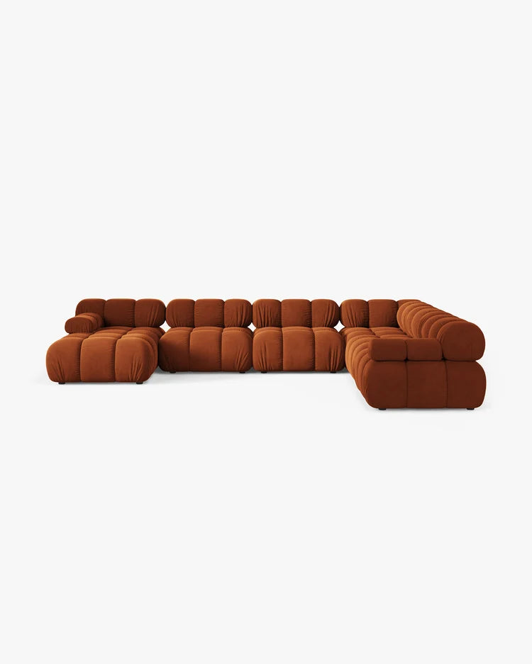 PolsterOase Modulsofa - Selene Wohnlandschaft aus Samt, Sechssitzer, 380 cm – Ansicht 07
