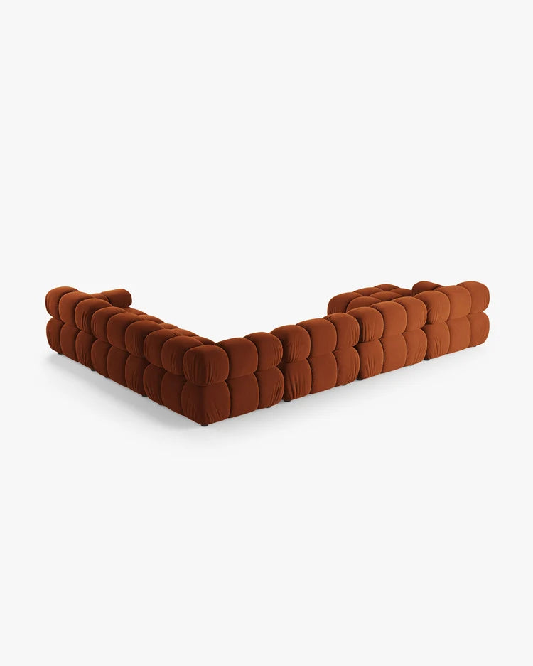 PolsterOase Modulsofa - Selene Wohnlandschaft aus Samt, Sechssitzer, 380 cm – Ansicht 08