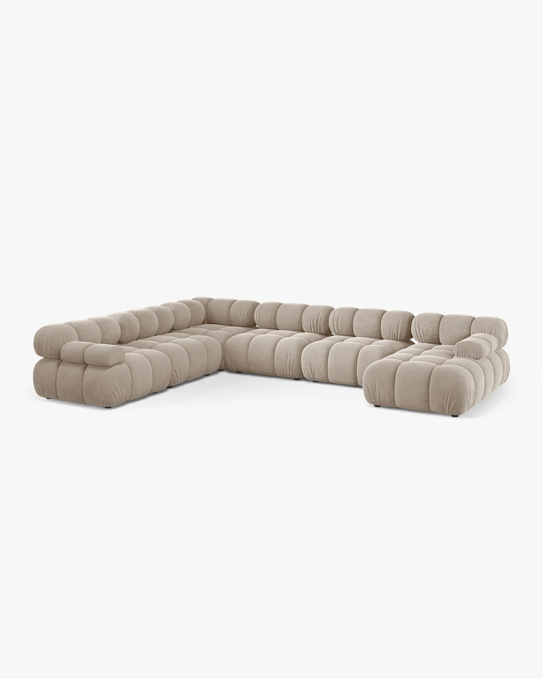PolsterOase Modulsofa - Selene Wohnlandschaft aus Samt, Sechssitzer, 380 cm – Ansicht 10