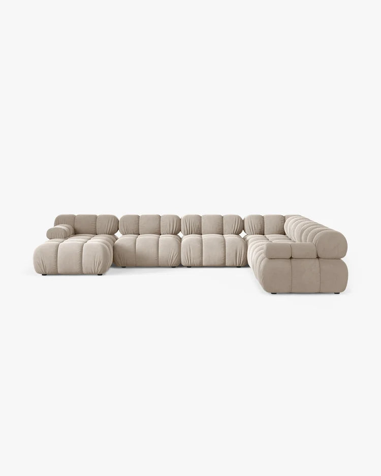 PolsterOase Modulsofa - Selene Wohnlandschaft aus Samt, Sechssitzer, 380 cm – Ansicht 15