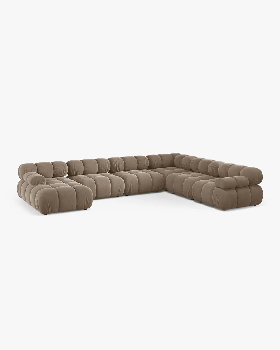 PolsterOase Modulsofa - Selene Wohnlandschaft aus Samt, Sechssitzer, 380 cm – Ansicht 21