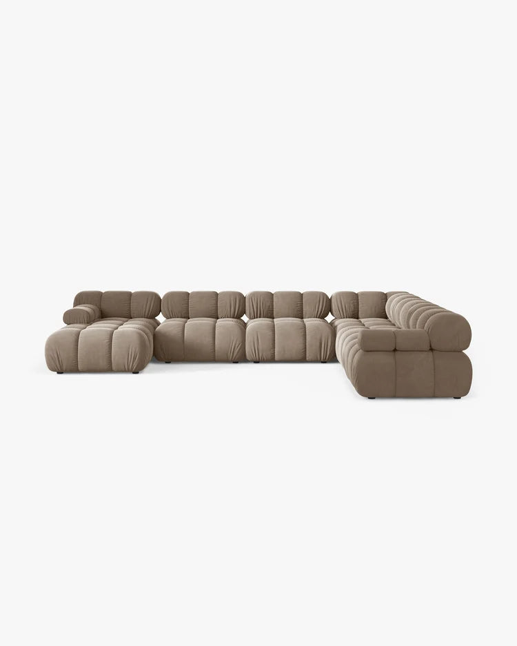 PolsterOase Modulsofa - Selene Wohnlandschaft aus Samt, Sechssitzer, 380 cm – Ansicht 22