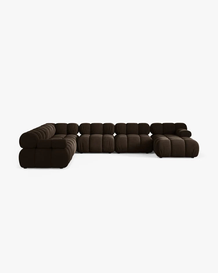 PolsterOase Modulsofa - Selene Wohnlandschaft aus Samt, Sechssitzer, 380 cm – Ansicht 26