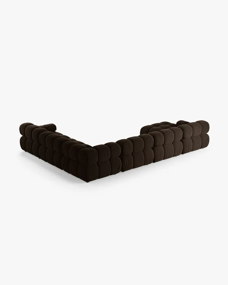 PolsterOase Modulsofa - Selene Wohnlandschaft aus Samt, Sechssitzer, 380 cm – Ansicht 31
