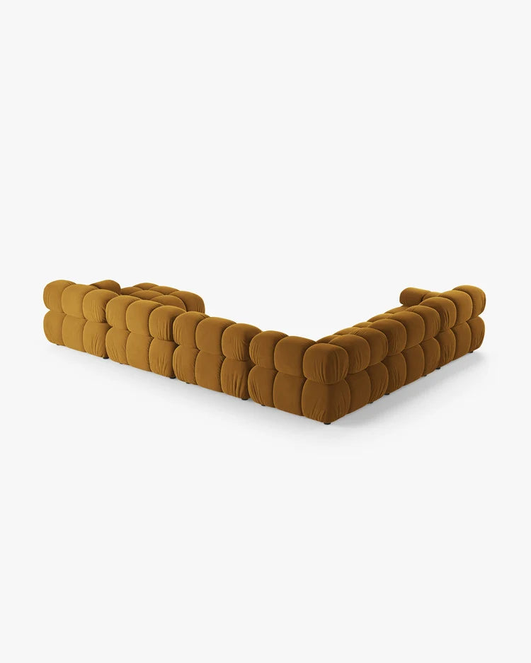 PolsterOase Modulsofa - Selene Wohnlandschaft aus Samt, Sechssitzer, 380 cm – Ansicht 35
