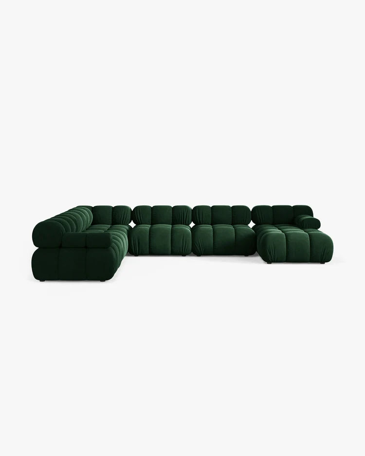 PolsterOase Modulsofa - Selene Wohnlandschaft aus Samt, Sechssitzer, 380 cm – Ansicht 42