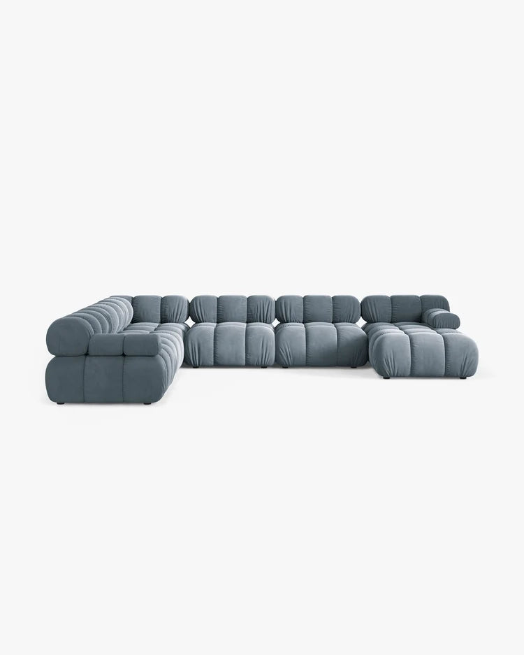 PolsterOase Modulsofa - Selene Wohnlandschaft aus Samt, Sechssitzer, 380 cm – Ansicht 50