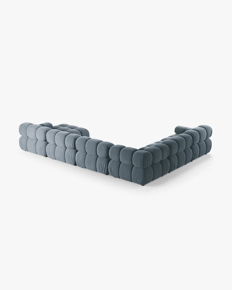PolsterOase Modulsofa - Selene Wohnlandschaft aus Samt, Sechssitzer, 380 cm – Ansicht 51