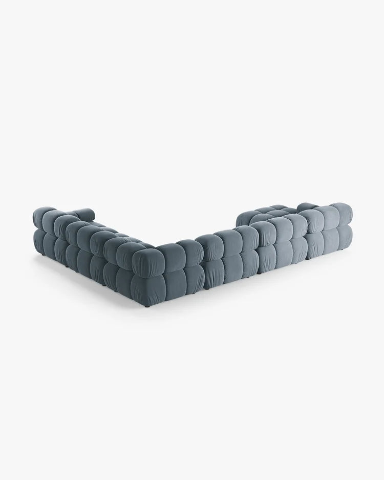 PolsterOase Modulsofa - Selene Wohnlandschaft aus Samt, Sechssitzer, 380 cm – Ansicht 55