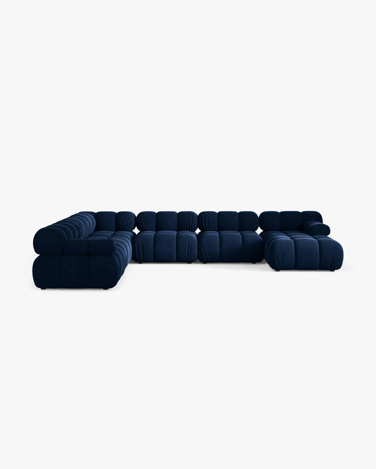 PolsterOase Modulsofa - Selene Wohnlandschaft aus Samt, Sechssitzer, 380 cm – Ansicht 58